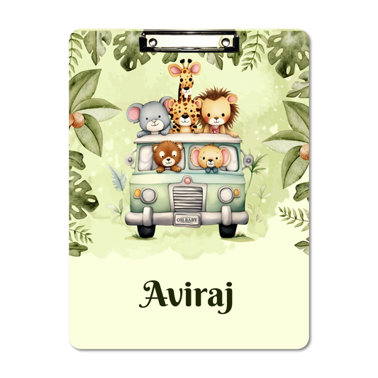 Exam Pad with customized Name - Safari Theme | 9 inches X 12 Inches